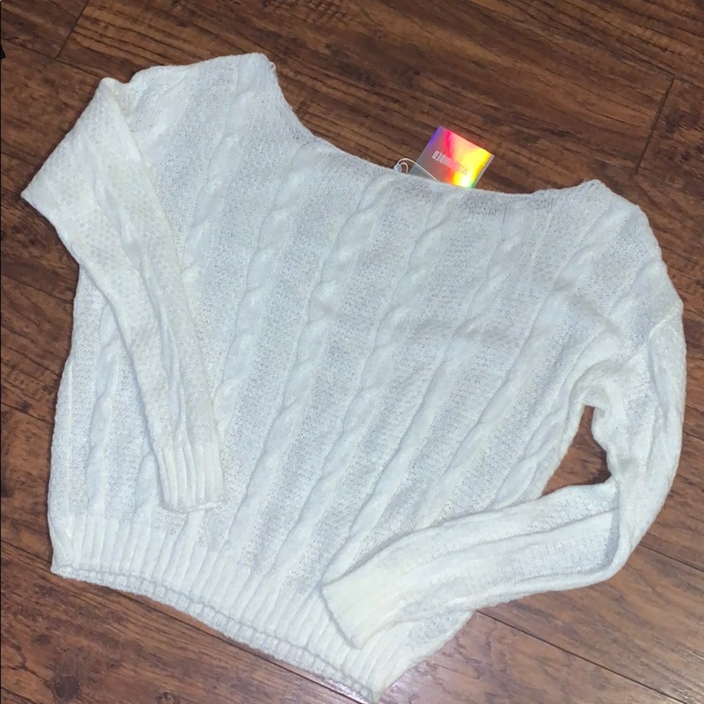 NEW White knit sweater